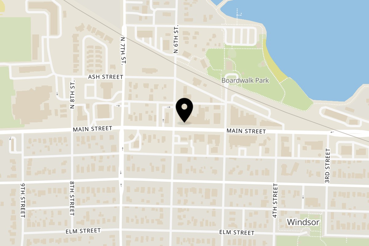 Map showing the location of Street of India curry and grill on 526 Main St in Windsor